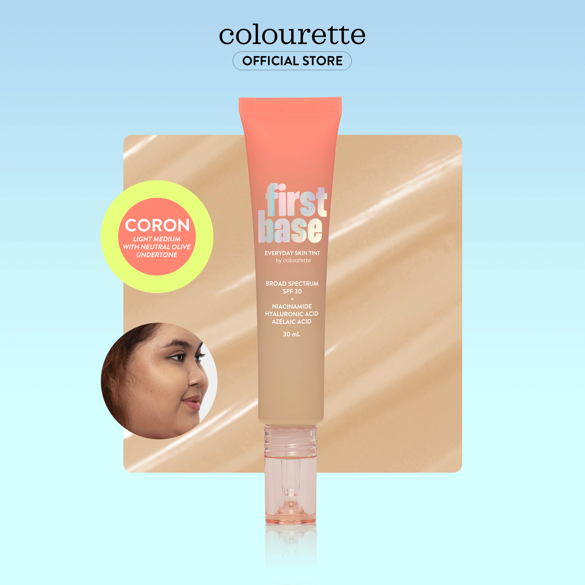 First Base Everyday Skin Tint SPF30 in Coron